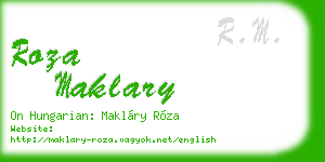 roza maklary business card