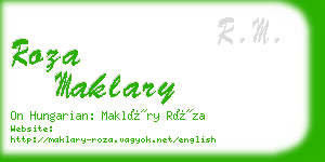 roza maklary business card